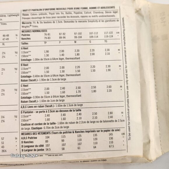 Simplicity 4378 Scrubs Sewing Pattern For Men & Women Size M-XL Easy To Sew Tops - Picture 8 of 9